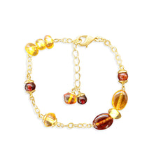 Bracelet d'ambre et d'or Make it rain par Marie France Design