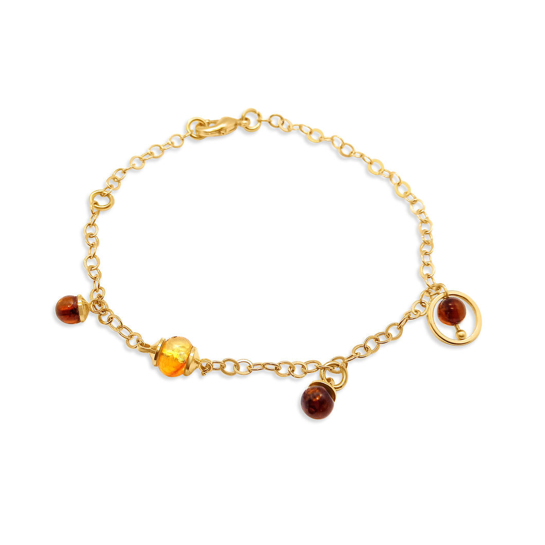 Bracelet de gouttelettes d'ambre par Mari France Design
